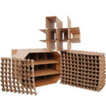 Corrugated box partition systems.