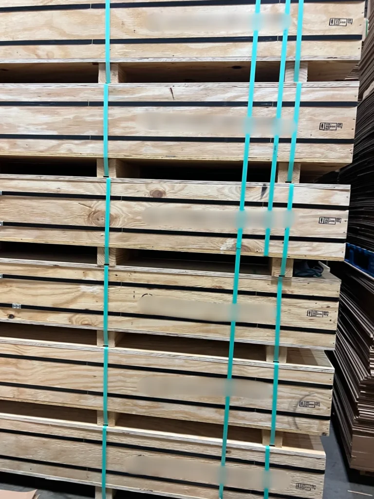 Industrial wooden shipping crates engineered for use in mil-spec packaging.
